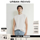UR夏季新款男裝休閑純色百搭寬松棉質(zhì)圓領(lǐng)背心UMB450004 本白 M