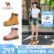 駱駝（CAMEL）戈壁經(jīng)典大黃靴秋季女士復古潮流戶(hù)外時(shí)尚百搭馬丁靴 L23W076036土黃 37