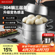 美廚（MAXCOOK）蒸鍋全304不銹鋼36cm三層蒸鍋感溫復底湯鍋 燃氣電磁爐通用MCZ774