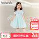 巴拉巴拉童裝女童裙子兒童連衣裙愛(ài)莎公主裙夏裝甜美艾莎網(wǎng)紗裙 藍色調00388 100