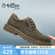 金利來(lái)（Goldlion）男鞋時(shí)尚個(gè)性擦色休閑鞋舒適耐磨工裝鞋54623005546A-卡其色-42碼
