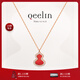 Qeelin麒麟官方Wulu系列18K玫瑰金紅瑪瑙鑲鉆葫蘆項鏈 紅瑪瑙（petite） 均碼