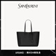 YSL圣羅蘭 女士SHOPPING SAINT LAURENT橫款皮革手袋托特包 黑色 U