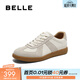 百麗（Belle）張凌赫同款女鞋子散文詩(shī)復古德訓鞋簡(jiǎn)約情侶款休閑鞋B0992AM6預售 米色/灰-低幫女款（內增高2cm） 37