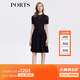 PORTS寶姿商場(chǎng)同款女裝春夏修身小黑裙黑色半透視針織連衣裙 黑色 L