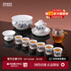 景德鎮（jdz）陶瓷茶具套裝整套高溫白瓷功夫蓋碗茶杯公道帶水洗送長(cháng)輩高檔禮品 千里江山蓋碗茶具套裝12頭