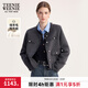 Teenie Weenie小熊女毛呢西裝秋冬款時(shí)尚氣質(zhì)優(yōu)雅貼布繡雙面呢外套 深灰色 S