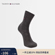 Tommy Hilfiger男裝經(jīng)典簡(jiǎn)約小繡標菱形格舒適微彈商務(wù)休閑運動(dòng)中筒襪子 炭灰色038 1雙 均碼 OS