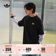 adidas經(jīng)典純棉運動(dòng)上衣圓領(lǐng)短袖T恤男裝夏季阿迪達斯三葉草   黑色   XL
