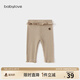 babylove嬰幼兒褲子春秋彈力打底褲女寶寶休閑褲外穿甜美洋氣百搭長(cháng)褲 米駝色 80