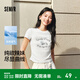 森馬（Semir）短袖t恤女短款修身可愛(ài)小狗印花2025夏裝新款正肩辣妹顯瘦打底衫 本白10102 M