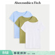 Abercrombie & Fitch經(jīng)典小麋鹿圖案棉質(zhì)3件組合裝短袖T恤上衣26春夏女裝139-5758 白色多色 S (165/88A)