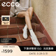 愛(ài)步（ECCO）休閑鞋女 26年新款夏季時(shí)尚百搭板鞋德訓鞋 柔酷11號235813 砂礫灰/白色/海洋藍（拼接）23581361580 37 （尺碼偏大，建議拍小一碼）