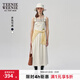 Teenie Weenie小熊白色連衣裙夏季減齡學(xué)院風(fēng)背帶裙中長(cháng)裙 乳白色 S