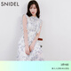 SNIDEL2025秋冬新品優(yōu)雅荷葉邊小飛袖印花茶歇連衣裙SWFO254139 象牙白 L （2）