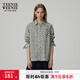 Teenie Weenie【萊賽爾】小熊女裝時(shí)尚簡(jiǎn)約格紋襯衫秋季長(cháng)袖上衣潮 綠色 S (160)
