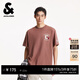 杰克·瓊斯（JACK&JONES）杰克瓊斯男裝NBA聯(lián)名款公牛隊純棉休閑肌理感字母膠印寬松短袖T恤 磚紅色E15 常規 M （175）