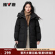 雅鹿冬季羽絨服女2026新款中長(cháng)款時(shí)尚冬裝連帽加厚派克服韓版外套女裝 黑色 XL 170 【推薦150-170斤】