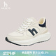 哈吉斯（HAZZYS）女鞋 春秋款女士復古撞色休閑慢跑鞋女ALPS7FBC008 白色WT 37 (235)