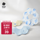 babycare嬰兒純棉口水巾新生寶寶花瓣圍嘴口水圍兜方巾28*28cm樹(shù)袋熊3條裝