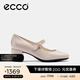愛(ài)步（ECCO）淺口單鞋女鞋 時(shí)尚百搭瑪麗珍鞋粗跟高跟鞋 型塑290963 灰粉色29096301386 37
