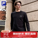 FILA 斐樂(lè )官方男子針織長(cháng)袖衫2026春新款男女同款吸濕速干圓領(lǐng)長(cháng)T