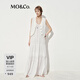 MO&Co.連衣裙度假風(fēng)A字吊帶裙法式長(cháng)裙蛋糕裙 摩安珂 本白色 S /160