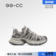 GG-CC【星球物種】秋季潮流復古做舊老爹鞋女捆綁設計休閑鞋G25X8617 槍色 四季款 36