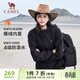 駱駝（CAMEL）薄絨風(fēng)衣女戶(hù)外防潑水修身梭織外套 J23CAYL6066 幻影黑 L