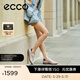 愛(ài)步（ECCO）板鞋女 26年新款夏季時(shí)尚百搭牛皮輕盈德訓休閑鞋 柔酷11號235803 水泥灰/銀色/黑色23580361575 36 （尺碼偏大，建議拍小一碼）
