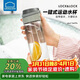 樂(lè )扣樂(lè )扣（LOCK&LOCK）一鍵式運動(dòng)水杯塑料杯戶(hù)外便攜水壺帶把手刻度男女杯子灰色750ml