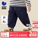 迷你巴拉【吸濕速干】男童女童兒童長(cháng)褲寶寶柔軟大口袋長(cháng)褲春新款 牛仔深藍88301 【吸濕速干】 100