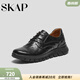 圣伽步（SKAP）運動(dòng)皮鞋男士德比軟底商務(wù)休閑鞋 黑色 42