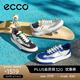 愛(ài)步（ECCO）休閑鞋 百搭運動(dòng)厚底板鞋簡(jiǎn)約撞色男鞋 街頭球鞋539804 白色/黑色/鴿子灰53980461195 40