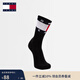 TOMMY JEANS男裝時(shí)尚潮流旗標字母提花舒適微彈商務(wù)休閑運動(dòng)中筒襪子 黑色078 1雙 均碼 OS