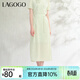 LAGOGO拉谷谷月下竹影新中式薄荷曼波提花半身裙2024夏新款女 淺綠色(L8) S