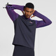 沃蘭迪火影2.0跑步運動(dòng)長(cháng)袖T恤保暖防風(fēng)立領(lǐng)半拉鏈田徑訓練戶(hù)外 炫彩紫 XL