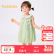 巴拉巴拉【商場(chǎng)同款】嬰兒連衣裙女童裙子蓬蓬裙夏裝甜美 豆沙綠40038 100