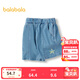 巴拉巴拉童裝兒童牛仔褲涼感抗菌短褲男童中褲夏季褲子時(shí)尚百搭潮 牛仔中藍88201 105