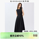 佐丹奴無(wú)袖裙子女夏季新款純色文藝風(fēng)壓褶圓領(lǐng)背心連衣裙05465336