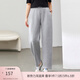 纖莉秀【慵懶風(fēng)松緊腰修身顯瘦休閑褲子】大碼女裝胖mm春新款0780 花灰色 4XL
