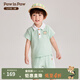 PawinPaw卡通小熊童裝夏季男寶寶撞色polo領(lǐng)短袖套裝 Green綠色/40 100 cm