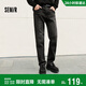 森馬（Semir）森柔牛仔牛仔褲男小直筒長(cháng)褲冬季褲子103724124106A