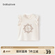 babylove【清倉】女寶寶無(wú)袖t恤夏季山茶莫代爾棉背心小飛袖上衣甜美夏裝 桃杏色 80