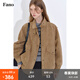 fano studios范洛Fano 春秋復古夾克外套冬柔霧感卡其色麂皮絨寬松皮衣女個(gè)子 卡其色第二批 M