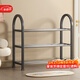 安爾雅簡(jiǎn)易塑料鞋架 組裝客廳創(chuàng  )意鐵藝鞋架 門(mén)后收納女鞋柜多層