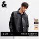 杰克·瓊斯（JACK&JONES）男裝26年春秋季新款仿皮衣外套男士潮流休閑風(fēng)翻領(lǐng)PU荔枝紋皮夾克 E40黑色 常規 L （180）
