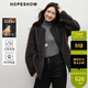 紅袖（hopeshow）100%綿羊毛氣質(zhì)皮草2025冬季新款女裝圓領(lǐng)顆粒絨保暖百搭短外套 黑巧克力0B7 M