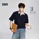 森馬（Semir）王安宇同款丨POLO衫男26夏季假兩件拼接翻領(lǐng)短袖上衣109326115110