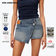 ANN ANDELMAN【明星同款】官方直營(yíng)不對稱(chēng)牛仔短裙女不規則裙擺藍色復古半身裙 藍色 XS